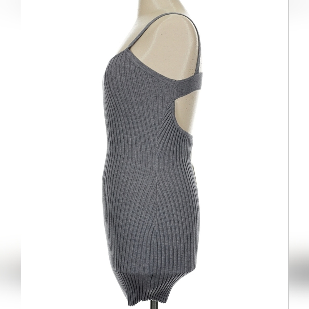 💥Sale💥NWT Endless Blu Ribbed Knit Mini Dress in Heathered Purple - Picture 4 of 6